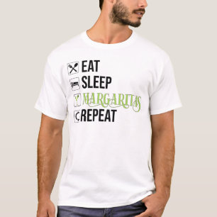 Camiseta Coma o sono Margaritas Repetir