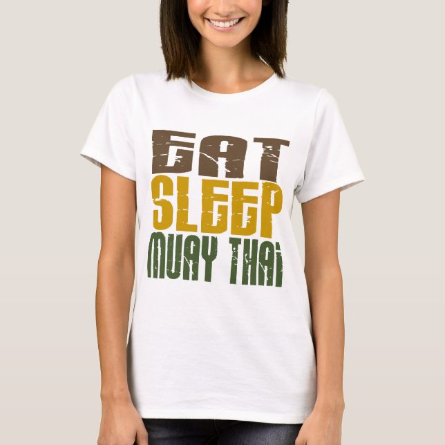 Camiseta Coma o sono Muay 1 tailandês (Frente)