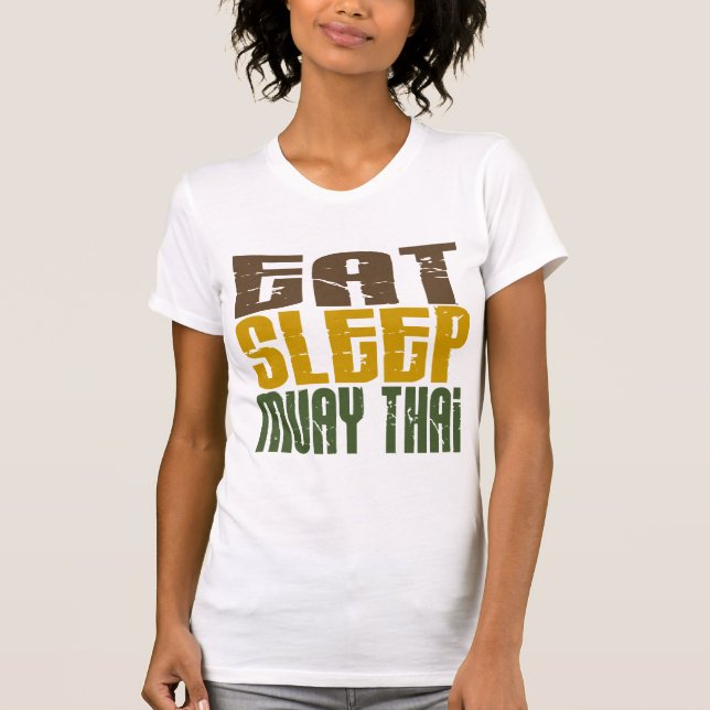 Camiseta Coma o sono Muay 1 tailandês (Frente)