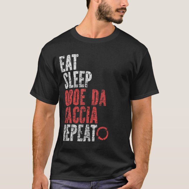Camiseta Coma o sono Oboe da caccia Repita (Frente)