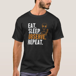 Camiseta Coma O Sono Observe Repetir A Alienígena Ufo Alie