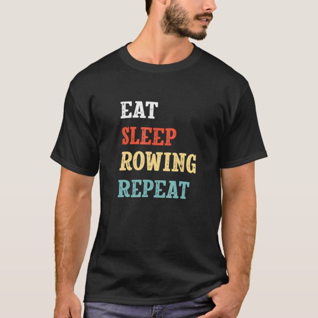 Camiseta Coma o sono Remando Repetir Escultando Tropa de Ve (Frente)