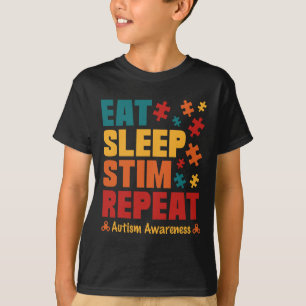 Camiseta Coma O Sono Repetidamente Stimming Autism Consciên
