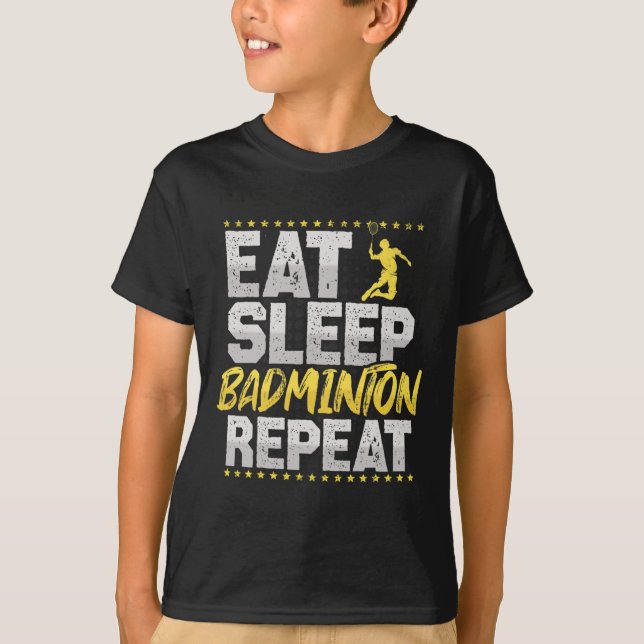 Camiseta Coma o sono Repetir Badminton Hob (Frente)