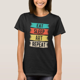 Camiseta Coma o Sono Repetir Criativo Artista