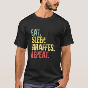 Camiseta Coma o sono Repita Coma o sono Girafas Repetir