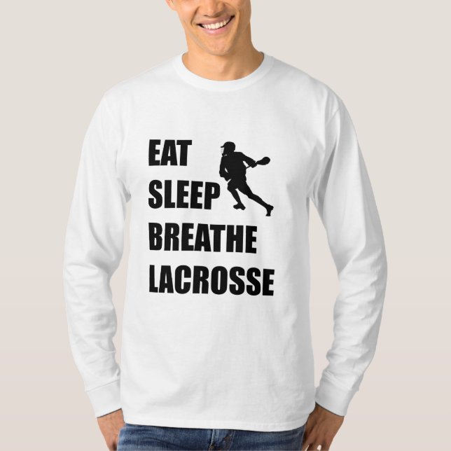 Camiseta Coma o sono respiram o Lacrosse (Frente)