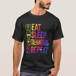 Camiseta Coma o sono Taekwondo Repetir Tie Dye Treinamento