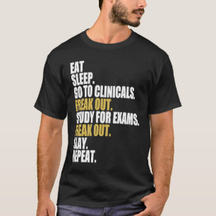 Camiseta Coma o sono Vá a enfermeira de clínica em progress