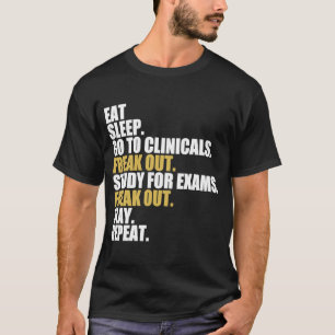 Camiseta Coma o sono Vá a enfermeira de clínica em progress