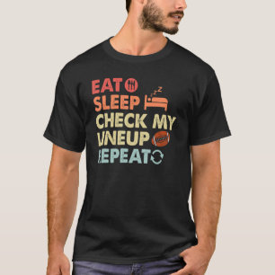 Camiseta Coma o sono, verifique minha vinheta de futebol