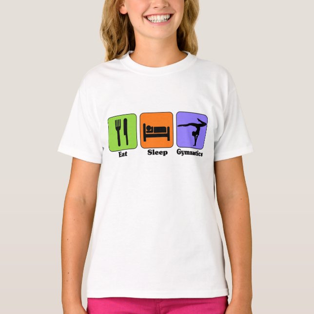 Camiseta Coma o t-shirt da ginástica do sono (Frente)