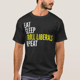 Camiseta Coma o t-shirt da repetição dos liberais do troll