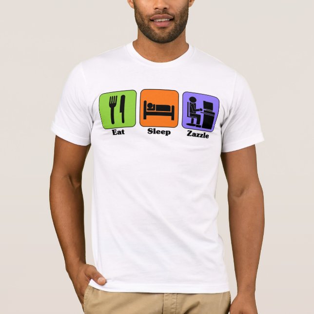 Camiseta Coma o t-shirt de Zazzle do sono (Frente)