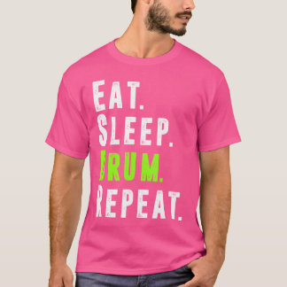 Camiseta Coma O Tambor De Sono Repetir O Tambor De Drumagem