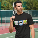 Camiseta Coma o Tênis de Reprodução de Repouso<br><div class="desc">Um presente de excelente para alguém obcecado por jogar tênis o dia e a noite. Eu só tenho tempo para comer,  dormir e jogar tênis.</div>