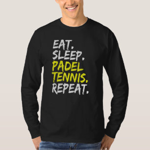 Camiseta Coma o Tênis do Padel Repetição do Reprodutor do P