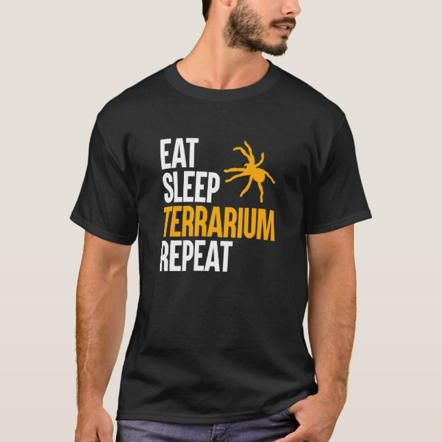 Camiseta Coma o Terrarium Repetindo a aranha Tarantulas Kee (Frente)