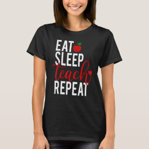 Camiseta Coma o teste de repouso Repetir Teacheru2019s Dia
