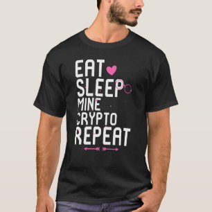Camiseta Coma O Token Do Blockchain Do Cripto Do Sono