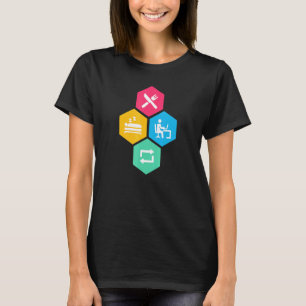 Camiseta Coma o trabalho de latência Repetir o Design criat