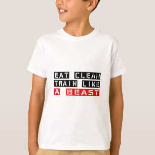 Camiseta Coma o trem limpo como um animal
