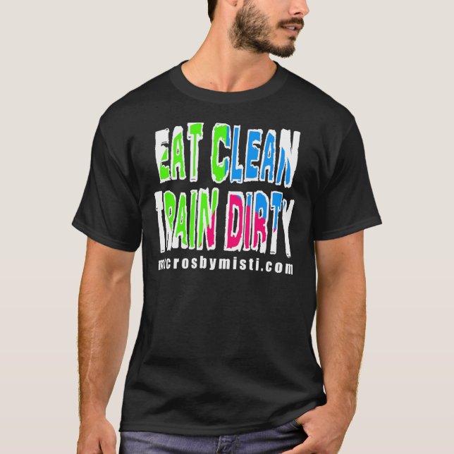 Camiseta Coma o trem limpo sujo, macro pelo T básico de (Frente)