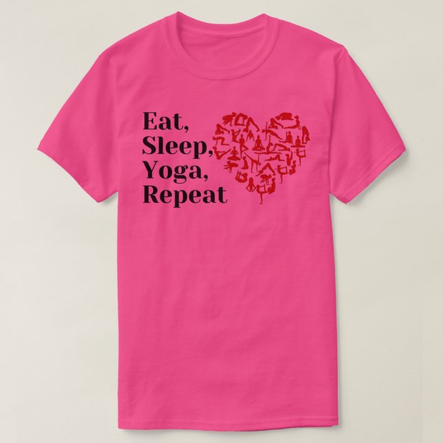 Camiseta Coma o Yoga do Sono Repetir 1 (Frente do Design)