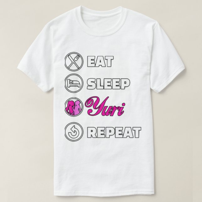Camiseta Coma o yuri de sono repito (Frente do Design)