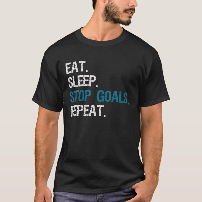 Camiseta Coma Objetivos De Interrupção Do Sono Repetir Hóqu (Frente)