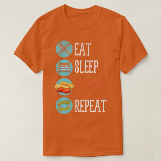 Camiseta Coma os amendoins de latência Repetir (Frente do Design)