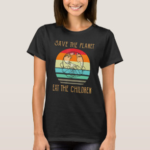 Camiseta Coma Os Bebês Salva O Planeta Coma Crianças Subind