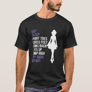 Camiseta Coma Os Dedos Do Ponto De Sono Cruzem Os Braços De