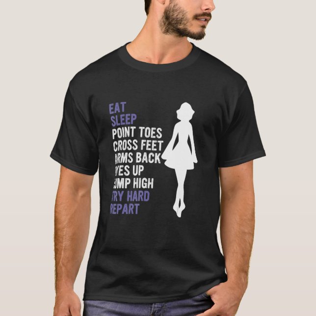 Camiseta Coma Os Dedos Do Ponto De Sono Cruzem Os Braços De (Frente)