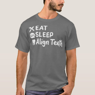 Camiseta Coma Os Dentes De Alinhamento Do Sono