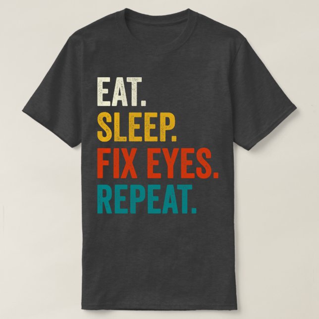Camiseta Coma os olhos de correção de repouso (Frente do Design)