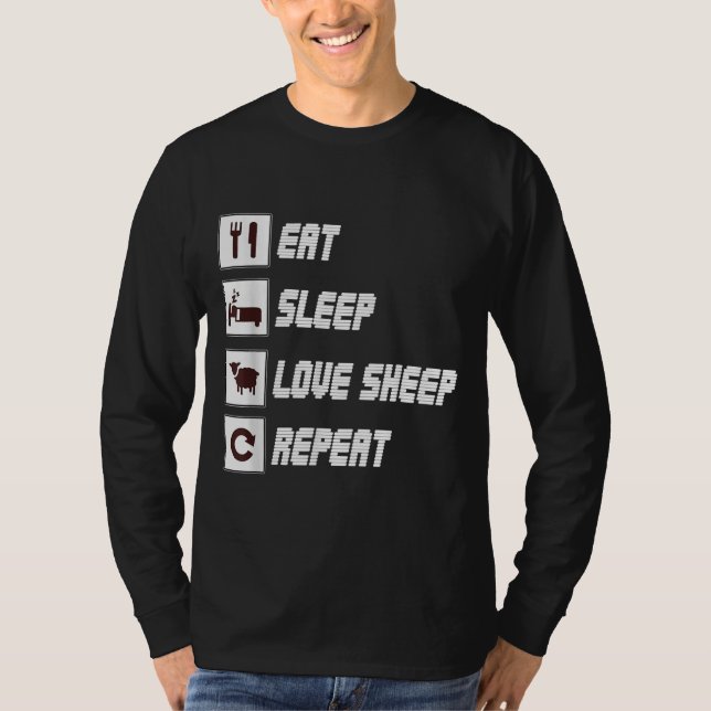 Camiseta Coma ovelha adormecida | Presente de citação engra (Frente)