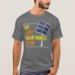 Camiseta Coma painéis solares do sono Sol fotovoltaico
