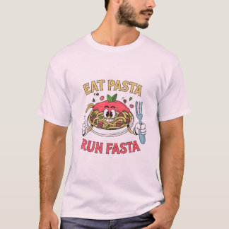 Camiseta Coma Pasta Executar Mais Rápido Espaghetti Maratho