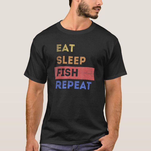 Camiseta Coma Peixe Dormindo Repete Presente (Frente)