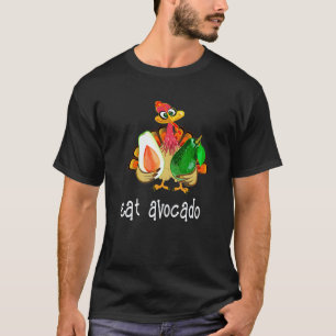 Camiseta Coma Peru Peru Avocadado Chapéu de Peregrino Ação