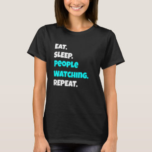 Camiseta Coma Pessoas de sono assistindo repetidamente a di