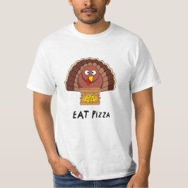 Camiseta Coma Pizza Com A Turquia De Ação De Graças
