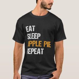 Camiseta Coma Pizza de Apple Sleep Repetir Coisa Engraçada