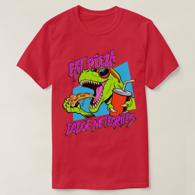 Camiseta Coma Pizza Dodge Meteoritos (Frente do Design)
