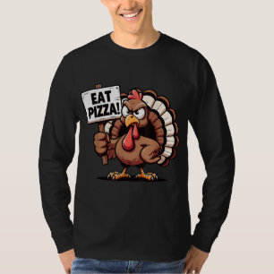Camiseta Coma Pizza e não o falso legume vegetal engraçado