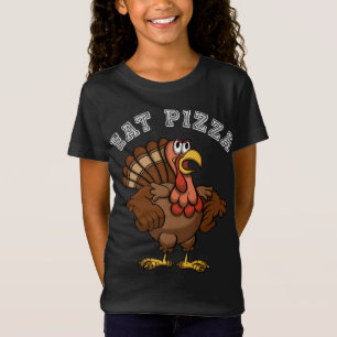 Camiseta Coma Pizza Engraçado Ação de Graças Ansia Turquia