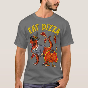 Camiseta Coma Pizza Engraçado Turquia T Rex Juventude Ação