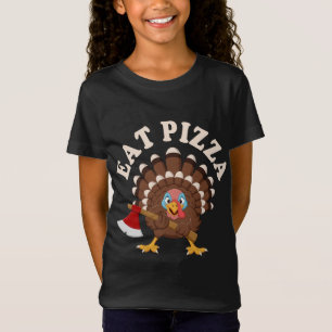 Camiseta Coma Pizza Turquia Engraçado Vegan Homens de Ação