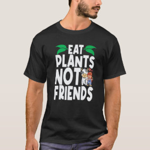 Camiseta Coma Plantas Não Amigos Roupas Veganas Vegan Veggi